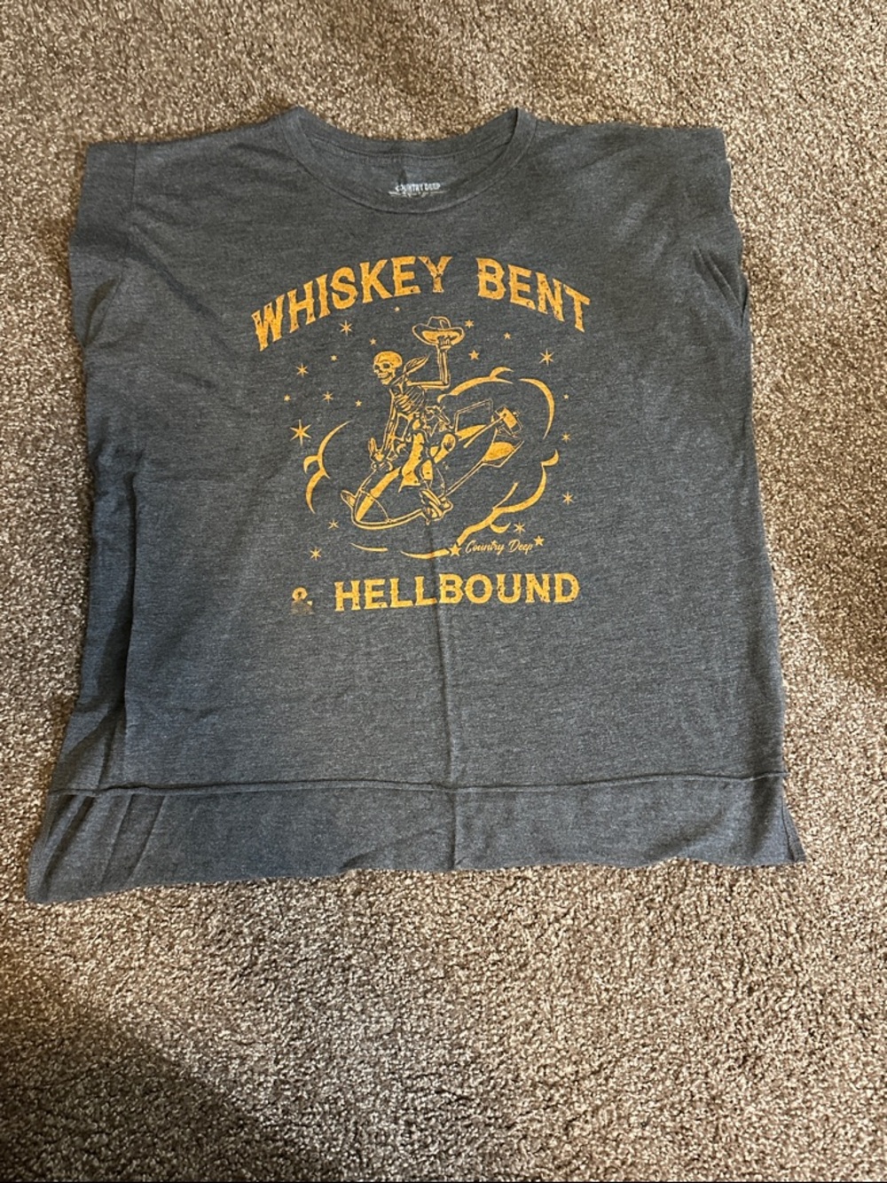 Country Deep Boot Barn Whiskey Bent & Hellbound Graphic Tee, Size L
